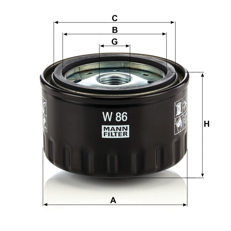 MANN FILTER Ölfilter W 86 MANN FILTER