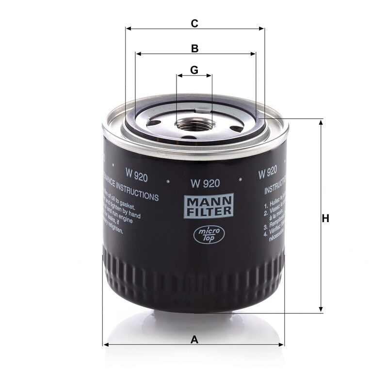 MANN FILTER Motorölfilter W 920 MANN FILTER