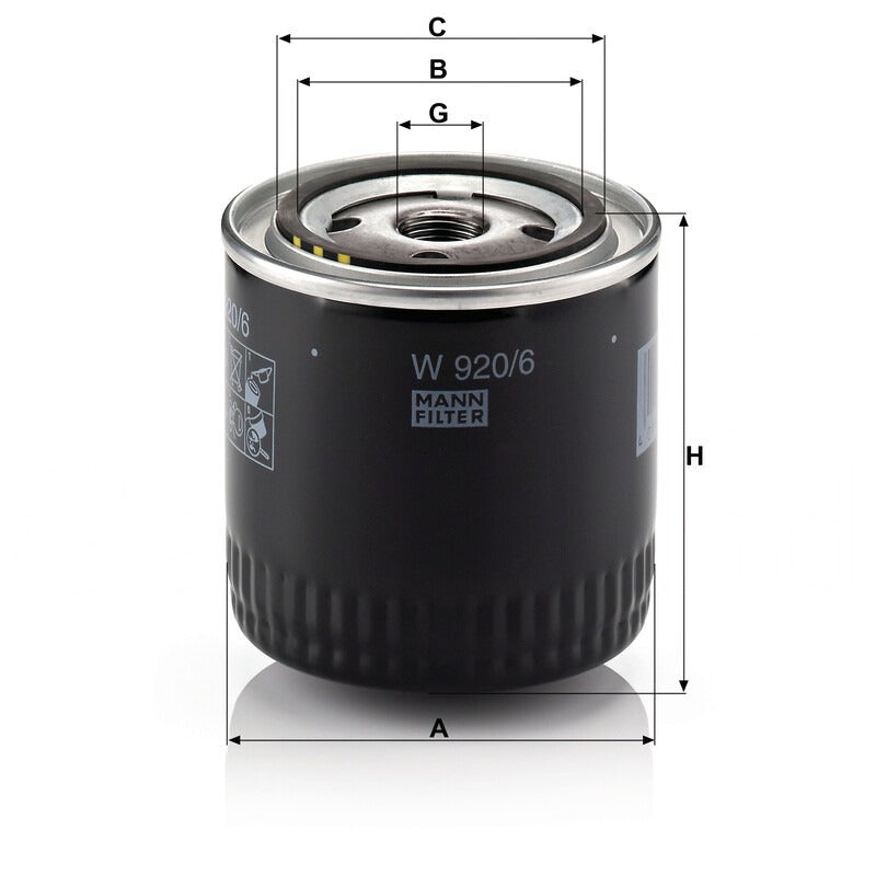 MANN FILTER Ölfilter W 920/6 MANN FILTER