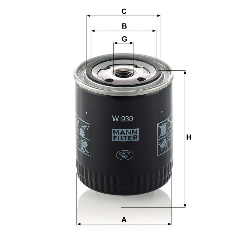 MANN FILTER Motorölfilter W 930 MANN FILTER