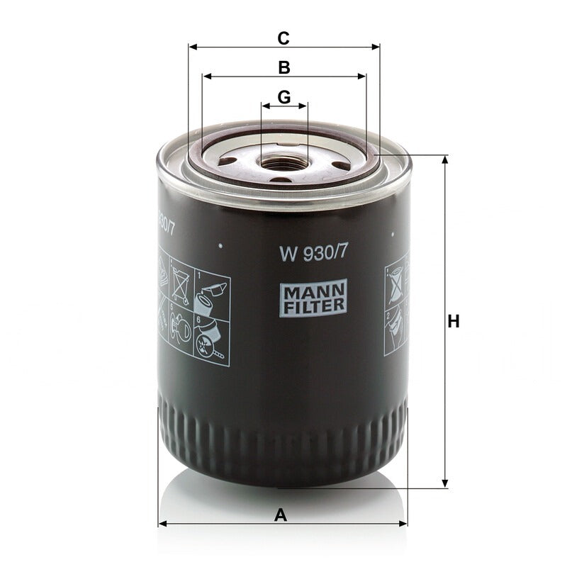 MANN FILTER Motorölfilter W 930/7 MANN FILTER