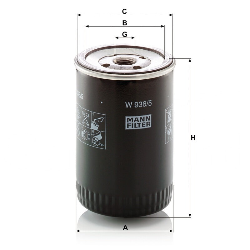MANN FILTER Motorölfilter W 936/5 MANN FILTER