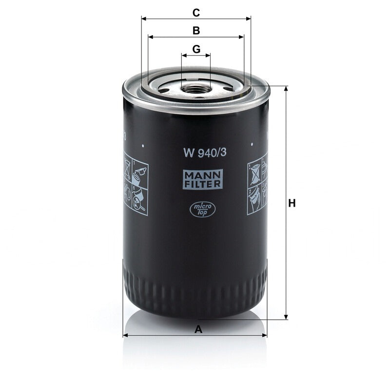 MANN FILTER Ölfilter W 940/3 MANN FILTER