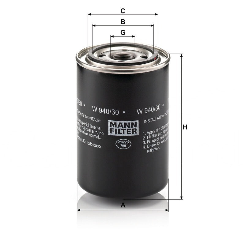 MANN FILTER Ölfilter W 940/30 MANN FILTER