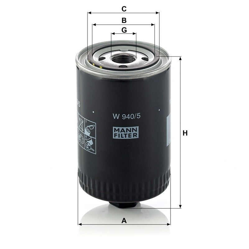 MANN FILTER Motorölfilter W 940/5 MANN FILTER
