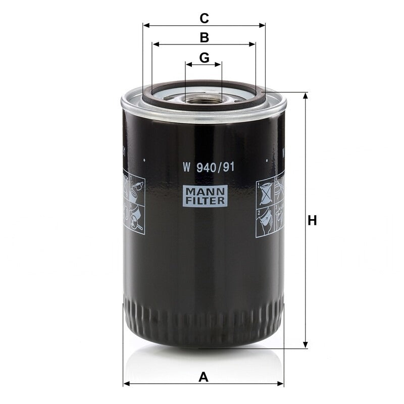 MANN FILTER Motorölfilter W 940/91 MANN FILTER