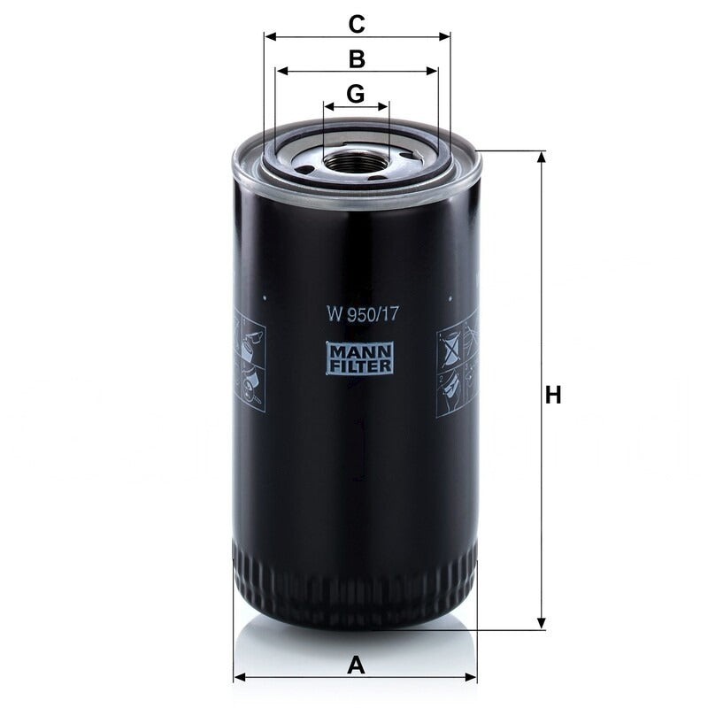 MANN FILTER Motorölfilter W 950/17 MANN FILTER