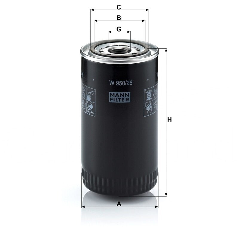 MANN FILTER Motorölfilter W 950/26 MANN FILTER