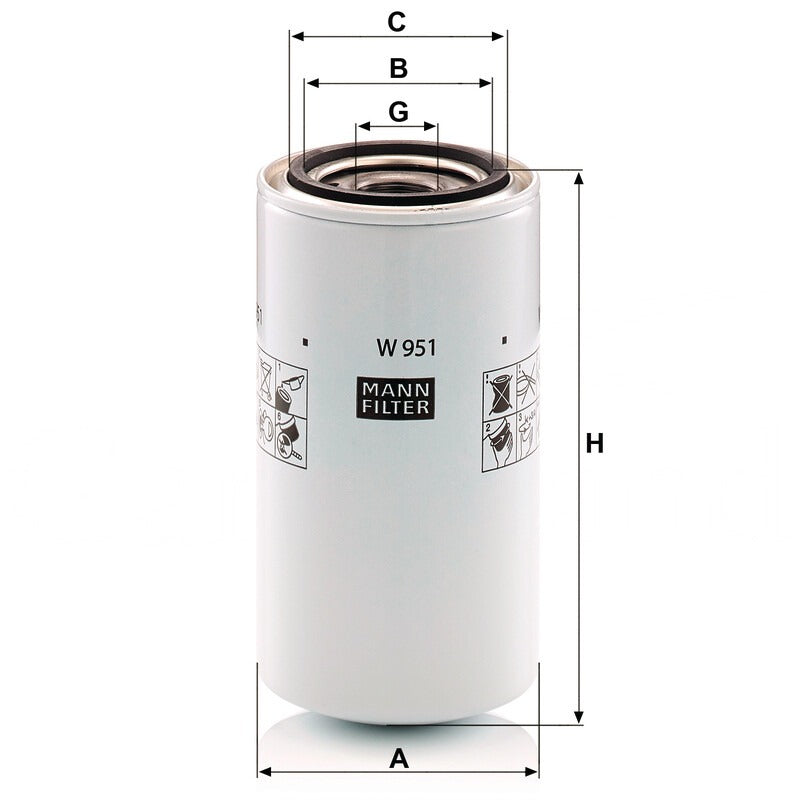 MANN FILTER Motorölfilter W 951 MANN FILTER