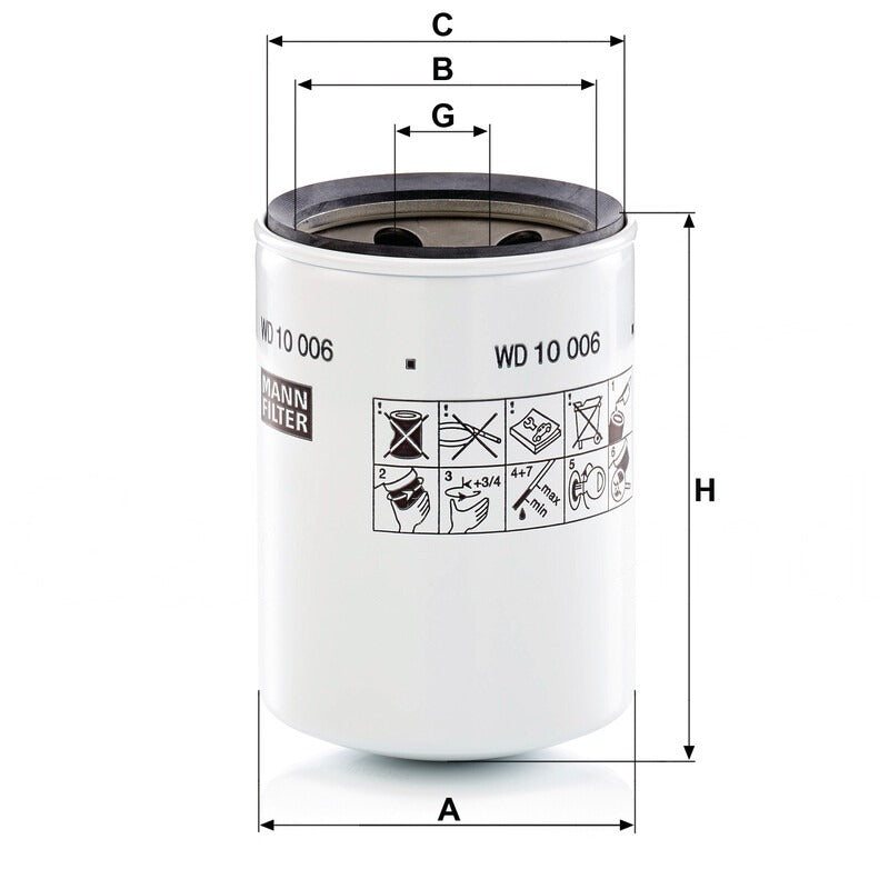 MANN FILTER Hydraulikfilter WD 10006 MANN FILTER