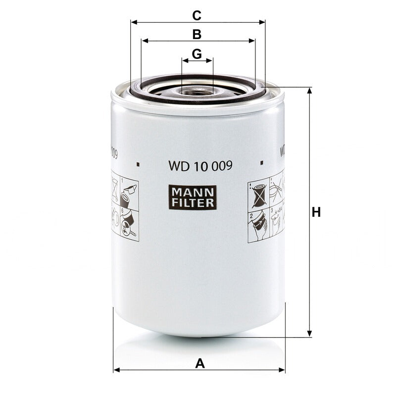 MANN FILTER Hydraulikfilter WD 10009 MANN FILTER