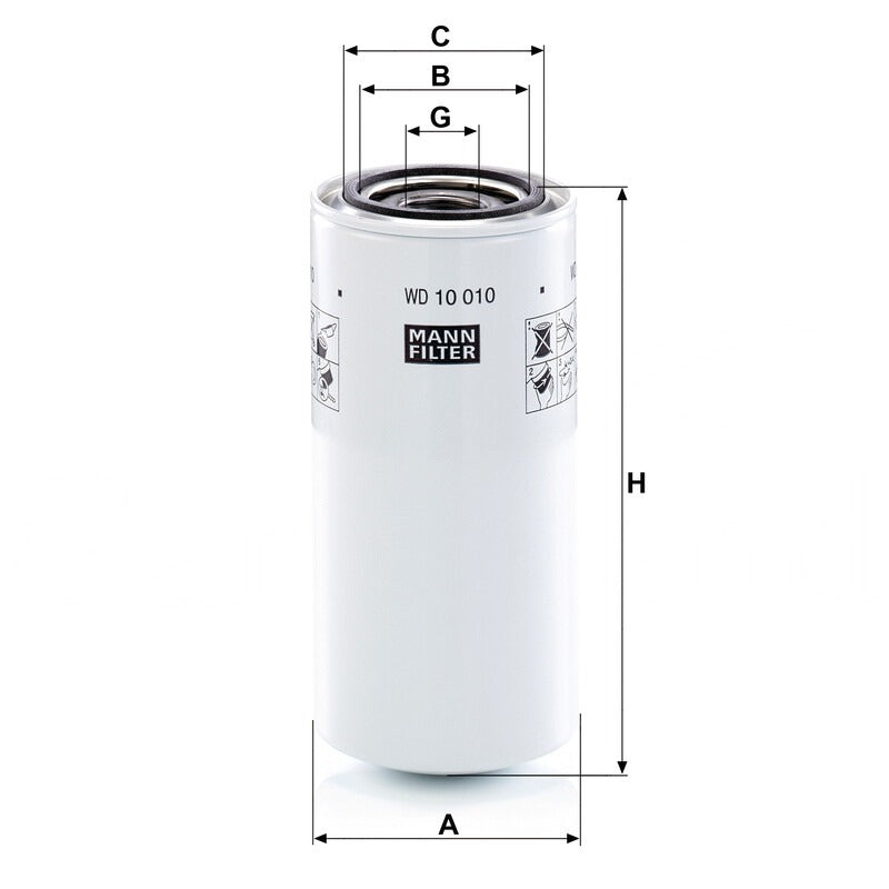 MANN FILTER Hydraulikfilter WD 10010 MANN FILTER