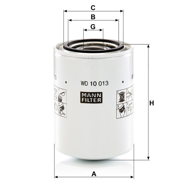 MANN FILTER Hydraulikfilter WD 10013 MANN FILTER