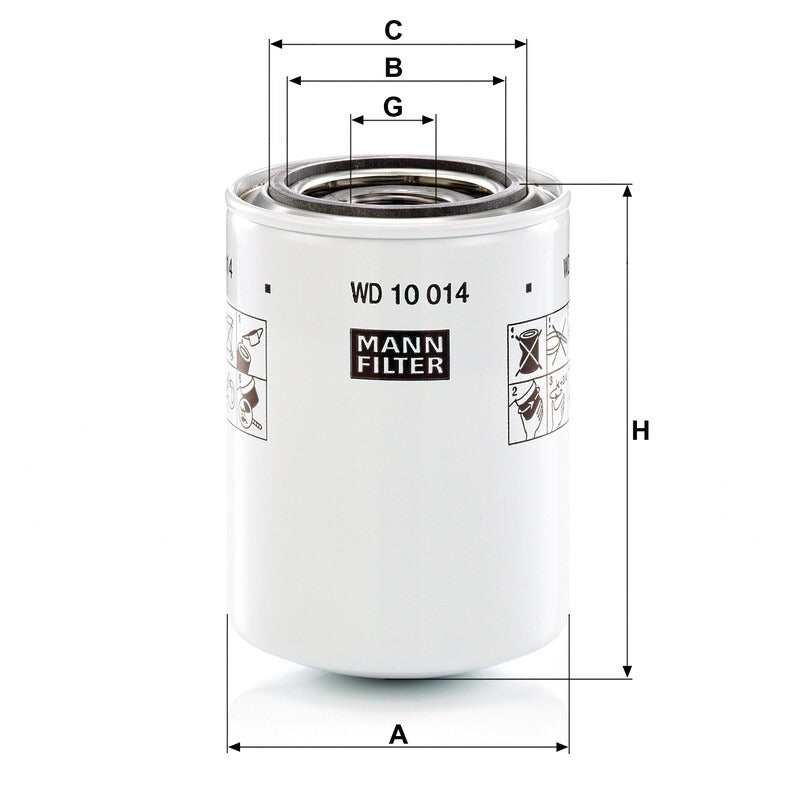 MANN FILTER Hydraulikfilter WD 10014 MANN FILTER