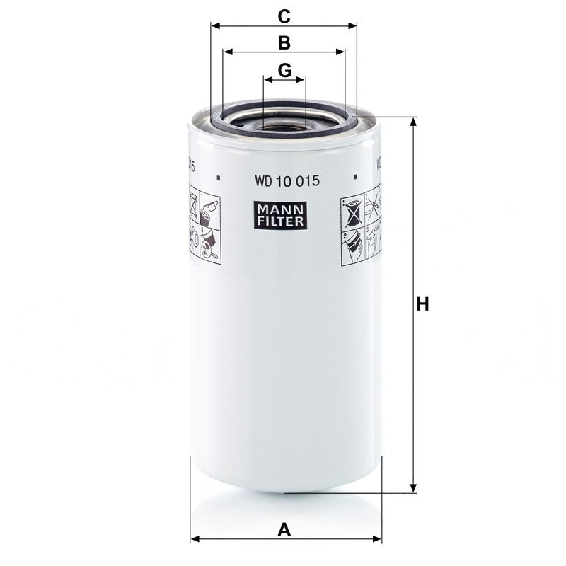 MANN FILTER Hydraulikfilter WD 10015 MANN FILTER