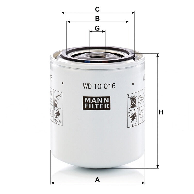 MANN FILTER Hydraulikfilter WD 10016 MANN FILTER