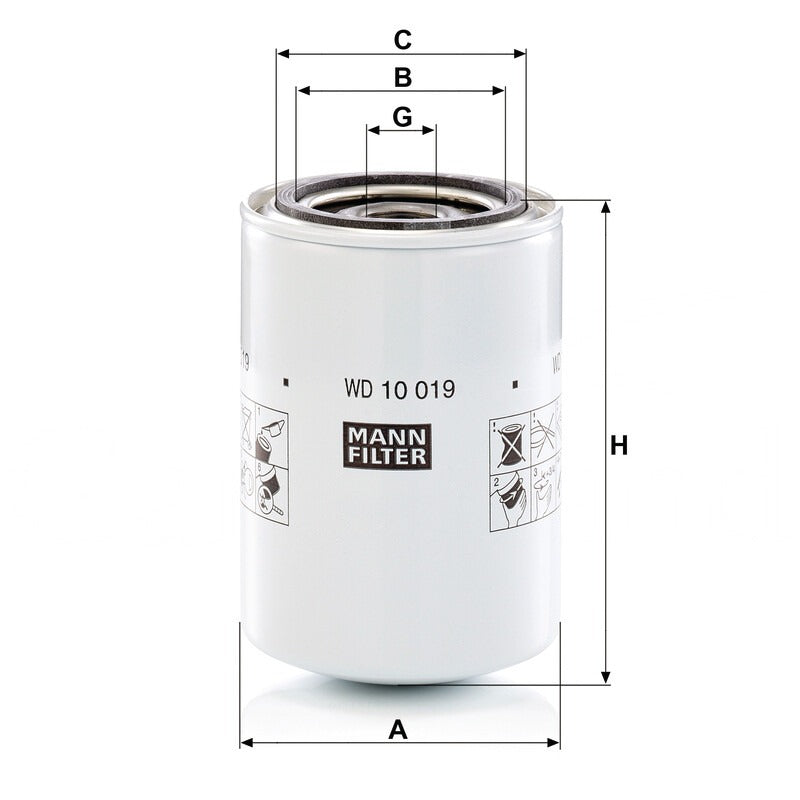 MANN FILTER Hydraulikfilter WD 10019 MANN FILTER