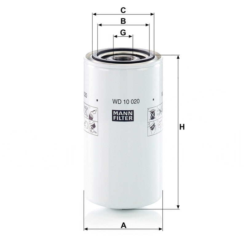 MANN FILTER Hydraulikfilter WD 10020 MANN FILTER