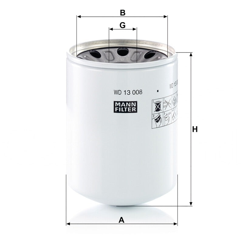 MANN FILTER Hydraulikfilter WD 13008X MANN FILTER