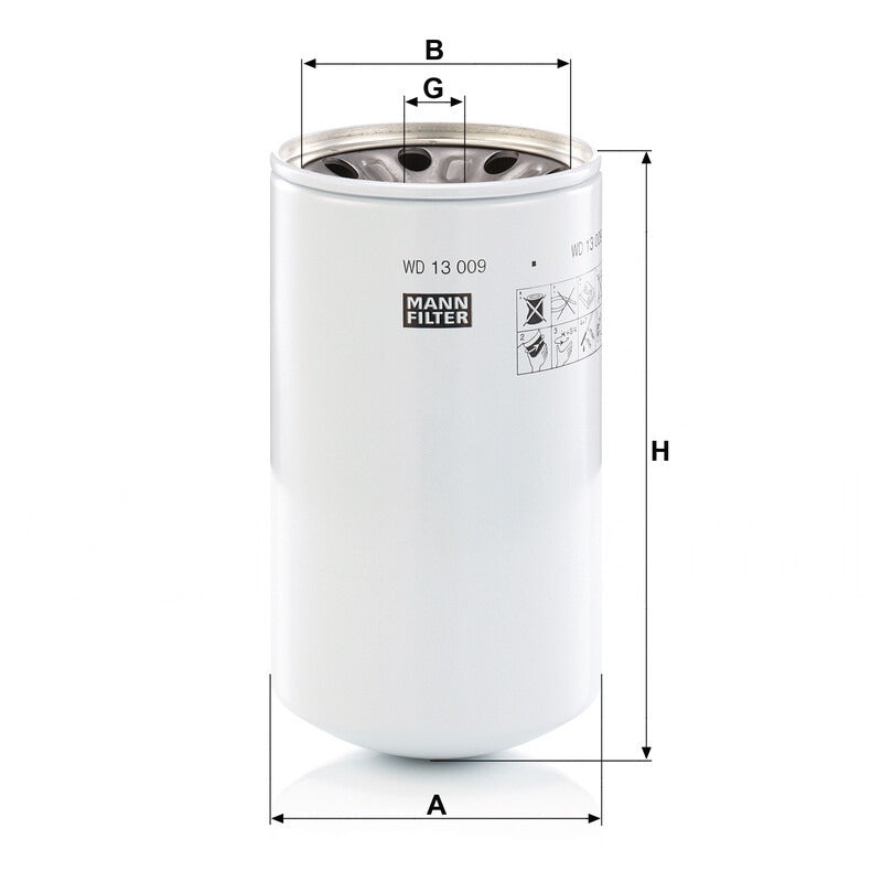 MANN FILTER Hydraulikfilter WD 13009X MANN FILTER