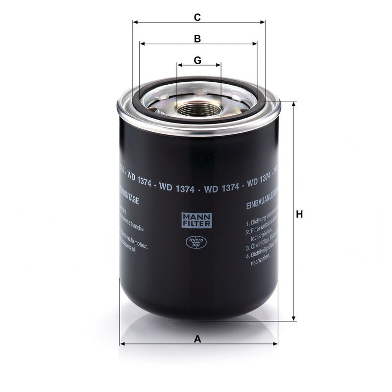 MANN FILTER Motorölfilter WD 1374 MANN FILTER