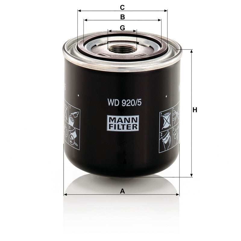 MANN FILTER Hydraulikfilter WD 920/5 MANN FILTER