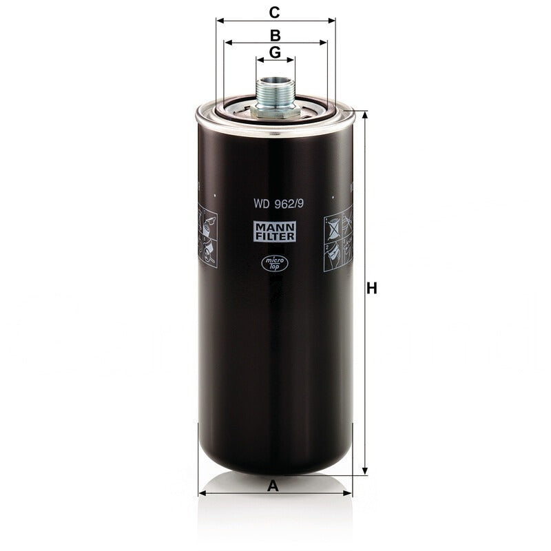 MANN FILTER Hydraulik- / Getriebeölfilter WD 962/9 MANN FILTER