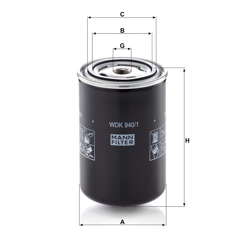 MANN FILTER Kraftstofffilter WDK 940/1 MANN FILTER