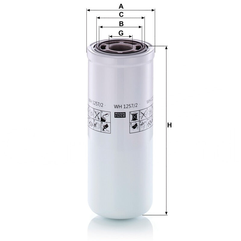 MANN FILTER Hydraulikölfilter WH 1257/2 MANN FILTER