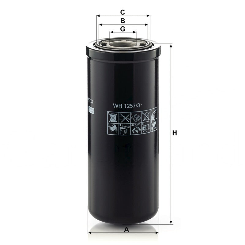 MANN FILTER Hydraulikfilter WH 1257/3 MANN FILTER