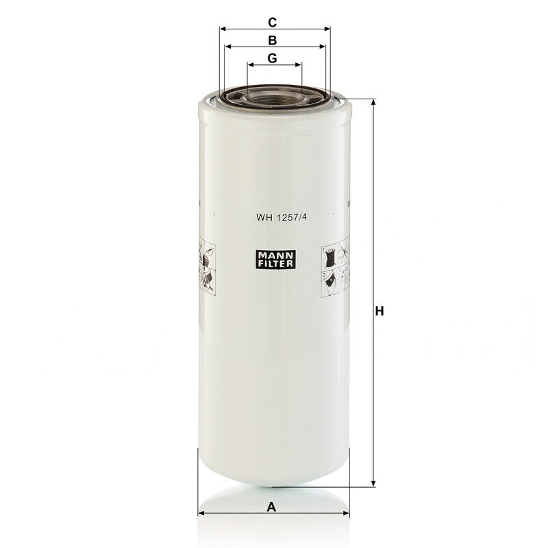 MANN FILTER Hydraulikfilter WH 1257/4 MANN FILTER