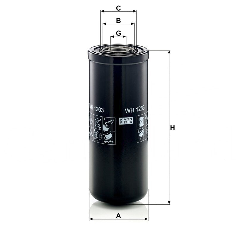 MANN FILTER Motorölfilter WH 1263 MANN FILTER