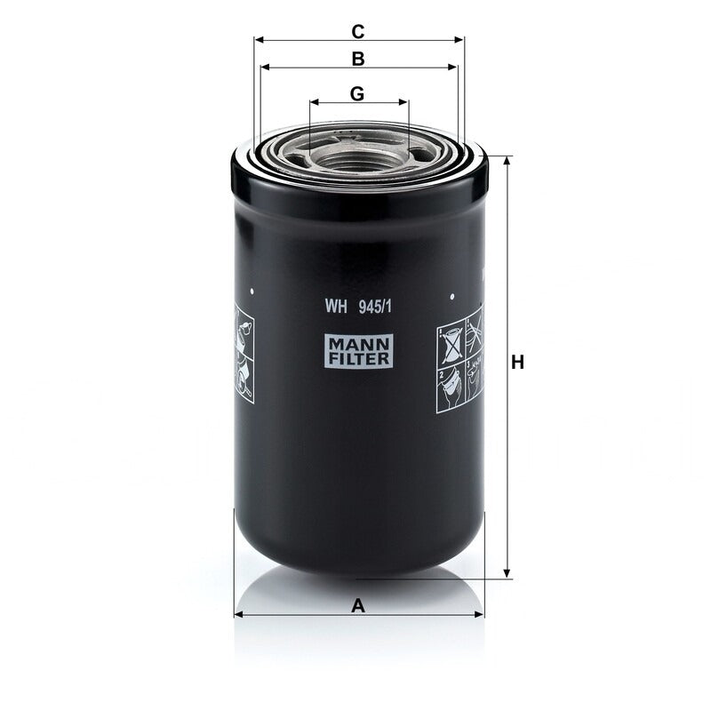MANN FILTER Motorölfilter WH 945/1 MANN FILTER