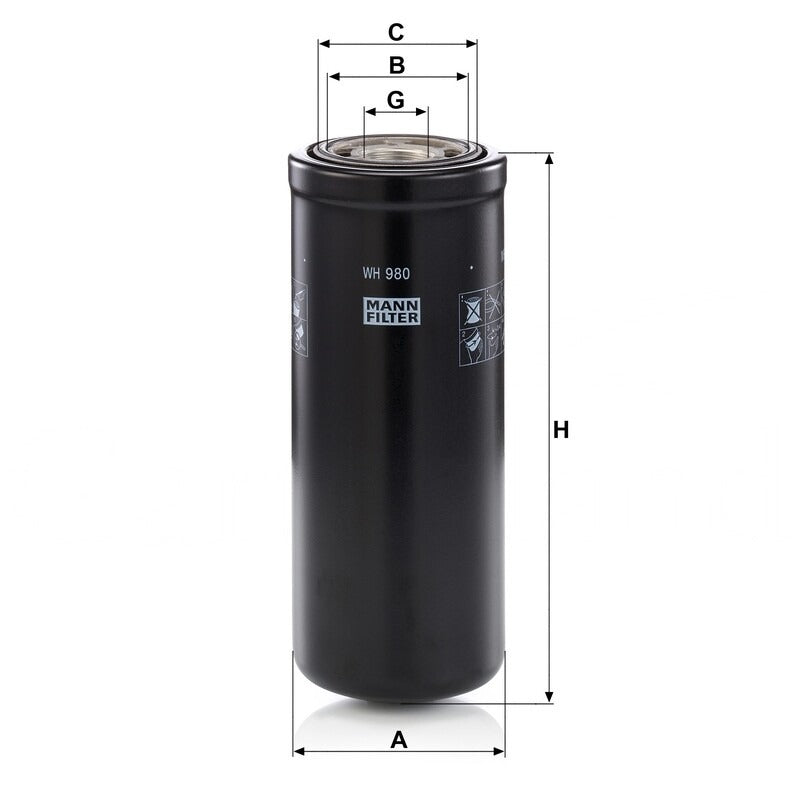 MANN FILTER Motorölfilter WH 980 MANN FILTER