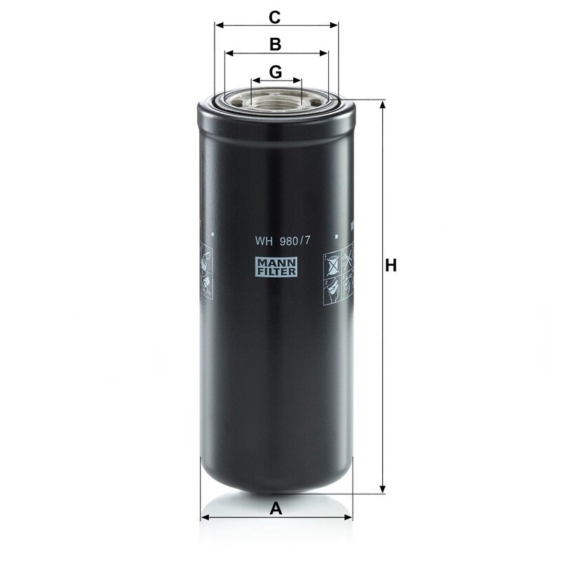 MANN FILTER Hydraulikfilter WH 980/7 MANN FILTER