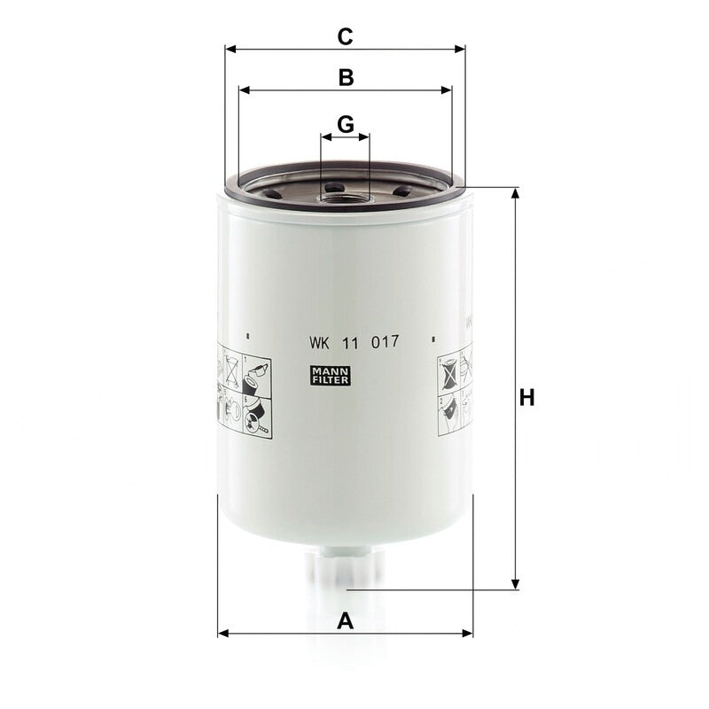 MANN FILTER Kraftstoffwechselfilter WK 11017 MANN FILTER