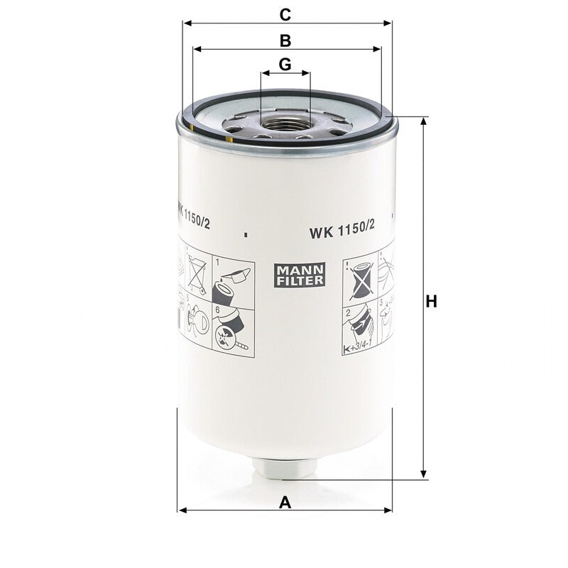 MANN FILTER Kraftstofffilter WK 1150/2 MANN FILTER