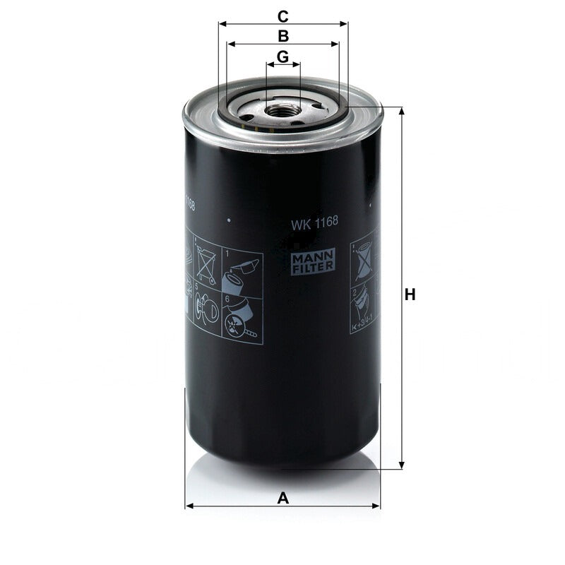 MANN FILTER Kraftstofffilter WK 1168 MANN FILTER