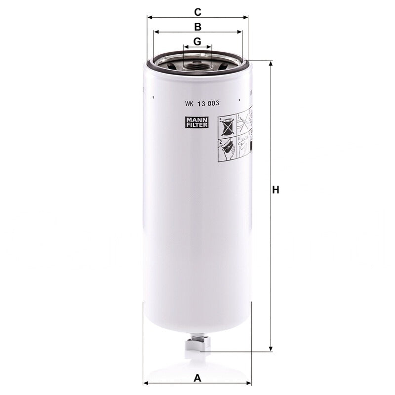 MANN FILTER Kraftstofffilter WK 13003 MANN FILTER