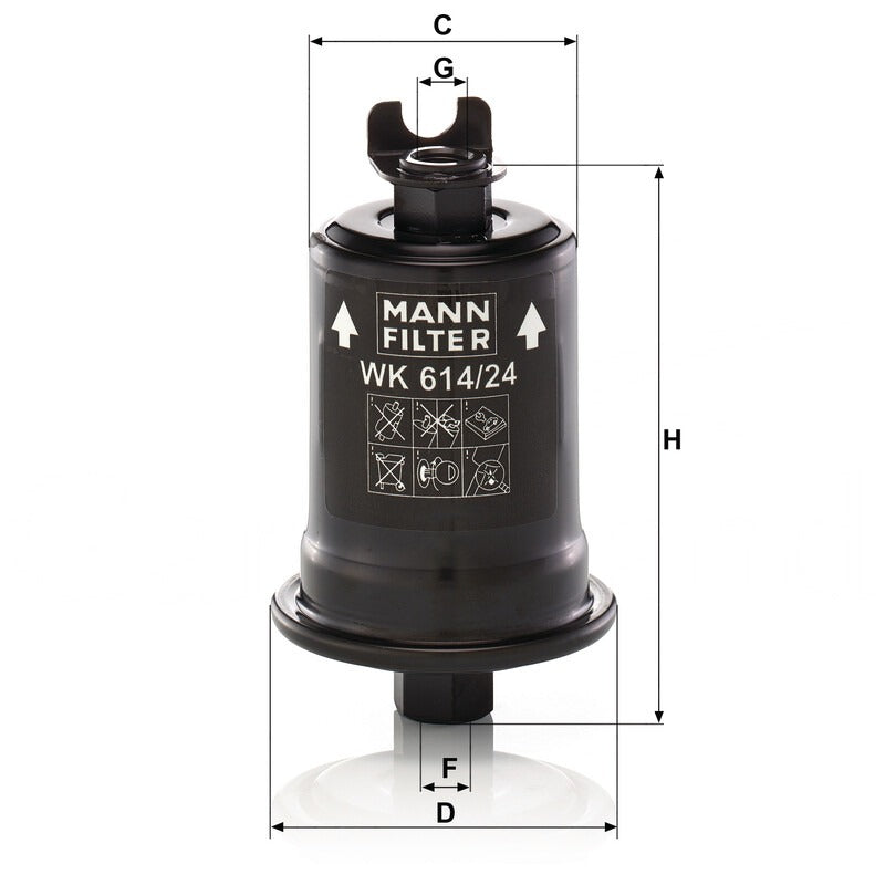 MANN FILTER Kraftstofffilter WK 614/24X MANN FILTER