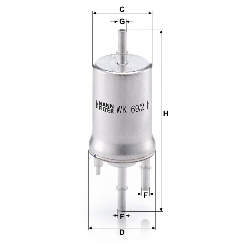 MANN FILTER Kraftstofffilter WK 69/2 MANN FILTER