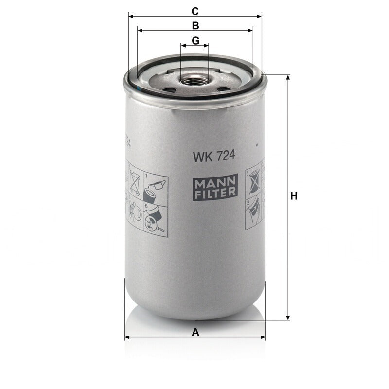 MANN FILTER Kraftstofffilter WK 724 MANN FILTER