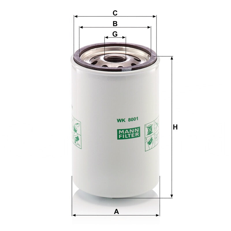 MANN FILTER Kraftstofffilter WK 8001 MANN FILTER