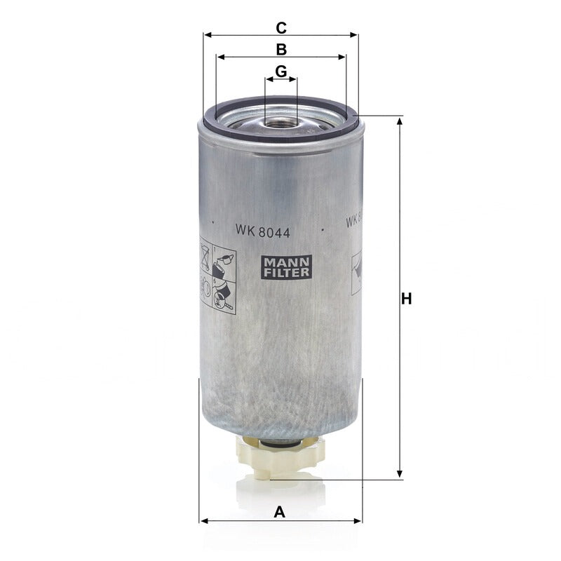 MANN FILTER Kraftstofffilter WK 8044X MANN FILTER
