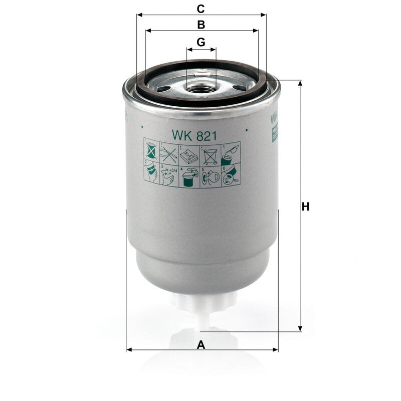 MANN FILTER Kraftstofffilter WK 821 MANN FILTER