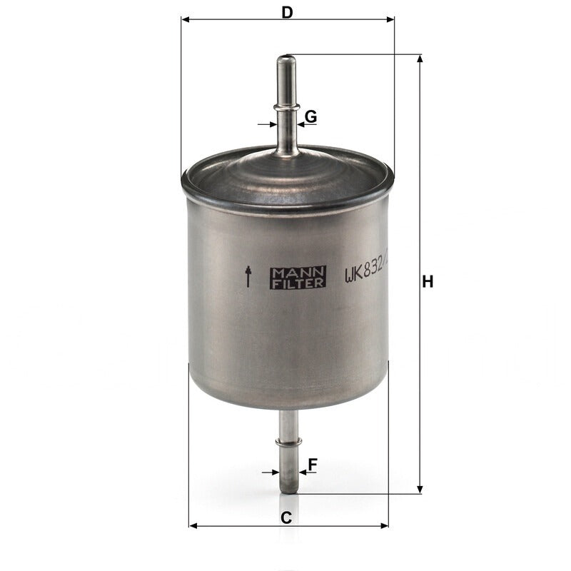 MANN FILTER Kraftstofffilter WK 832/2 MANN FILTER