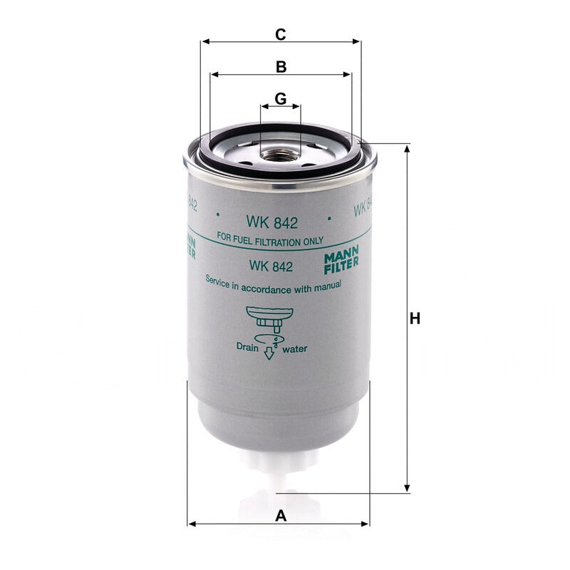 MANN FILTER Kraftstofffilter WK 842 MANN FILTER