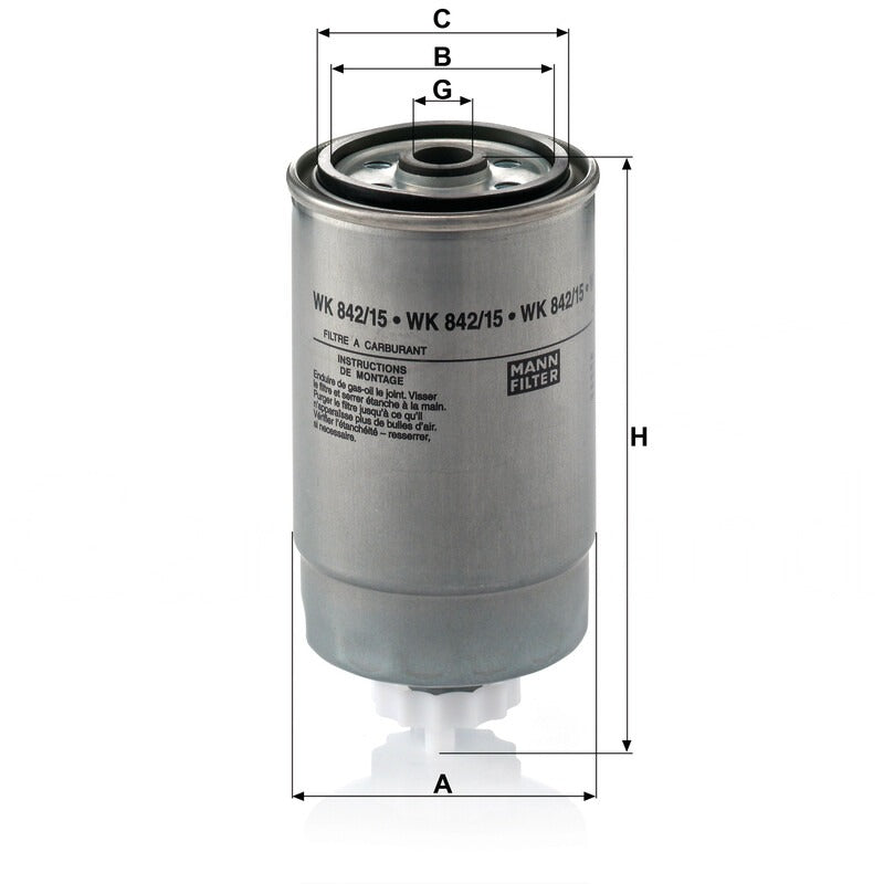 MANN FILTER Kraftstofffilter WK 842/15 MANN FILTER