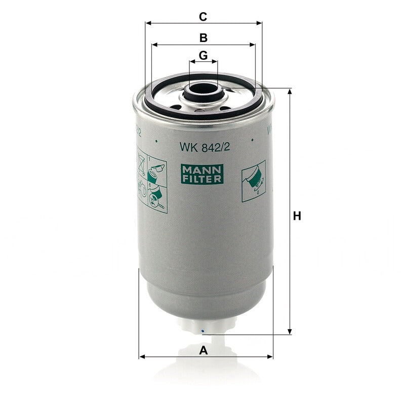 MANN FILTER Kraftstofffilter WK 842/2 MANN FILTER