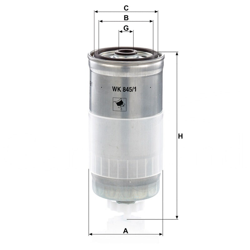 MANN FILTER Kraftstofffilter WK 845/1 MANN FILTER